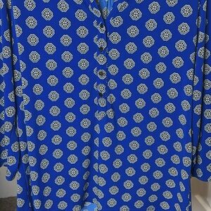 Alfani Blue Patterned Women's Top